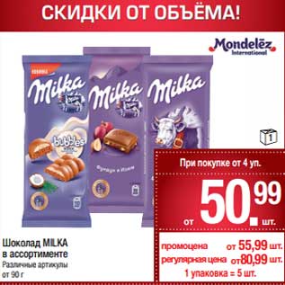 Акция - Шоколад Milka