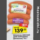 Шпикачки МЯСНОЙ
ДОМ БОРОДИНА
Домашние, 480 г