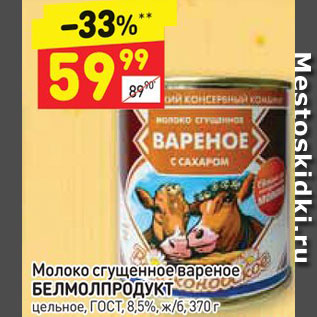 Акция - Сгущенка Белмолпродукт