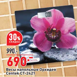 Акция - Весы напольные Орхидея Centek СЕ-2421