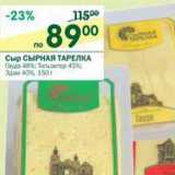 Магазин:Перекрёсток,Скидка:Сыр Сырная Тарелка Гауда 48%, Тильзитер 45%, Эдам 40%