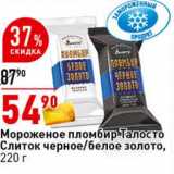 Магазин:Окей супермаркет,Скидка:Мороженое пломбир Талосто Слиток черное /белое золото
