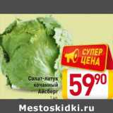 Магазин:Билла,Скидка:Салат-латук кочанный Айсберг