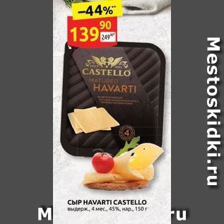 Акция - Сыр HAVARTI CASTELLO