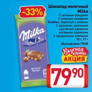 Акция - Шоколад молочный Milka