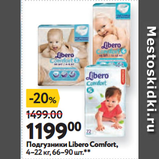 Акция - Подгузники Libero Comfort