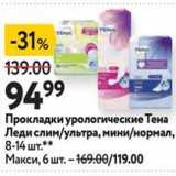 Магазин:Окей,Скидка:Прокладки урологические Тена