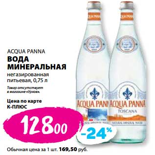 Акция - Вода минеральная Acqua Panna негазированная