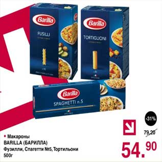 Акция - Макароны Barilla