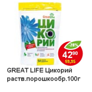 Акция - Цикорий Great Life, растворимый