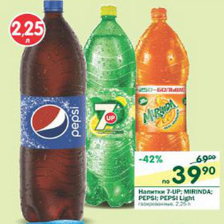 Акция - Напитки 7-UP, Mirinda, Pepsi, Pepsi Light