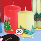 Наш гипермаркет Акции - Свеча столбик с аппликачией Лес