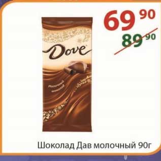 Акция - Шоколад Дав молочный 90 г