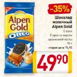 Магазин:Билла,Скидка:Шоколад
молочный
Alpen Gold
С орео,
С орео со вкусом
арахисовой пасты