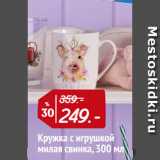 Кружка с игрушкой
милая свинка, 300 мл