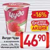 Магазин:Билла,Скидка:Йогурт Чудо
в ассортименте
стакан, 2,5%